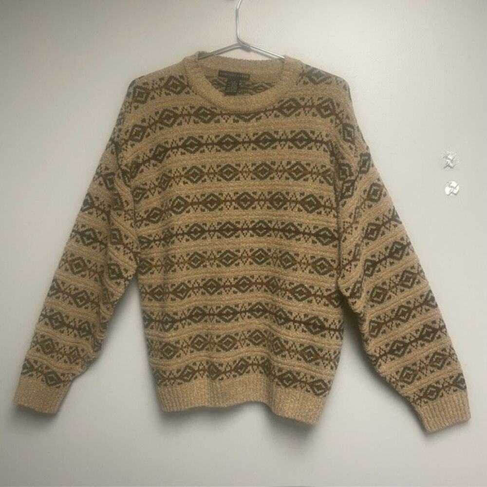 Geoffrey Beene Men's Multicolor Pull Over Long Sleeve Sweater - Size L